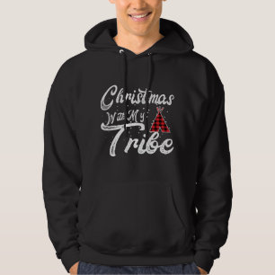 Christmas With My Tribe Family Matching Outfits Hoodie
