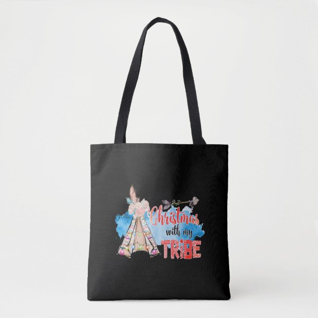 Christmas With My Tribe Tote Bag (Front)
