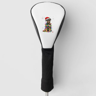 Christmas With Rottweiler Dog  Golf Head Cover