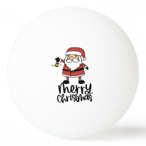 Christmas with Santa Claus Ping Pong Ball