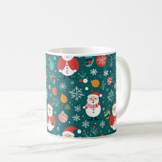 Christmas with Santa pattern Coffee Mug