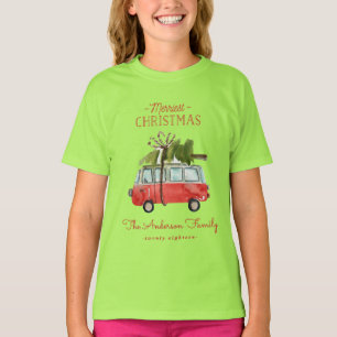 christmas with the...vintage watercolor van T-Shirt