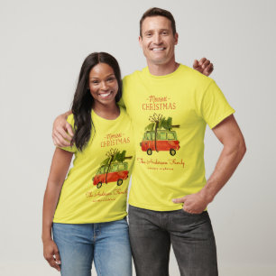 christmas with the...vintage watercolor van T-Shirt
