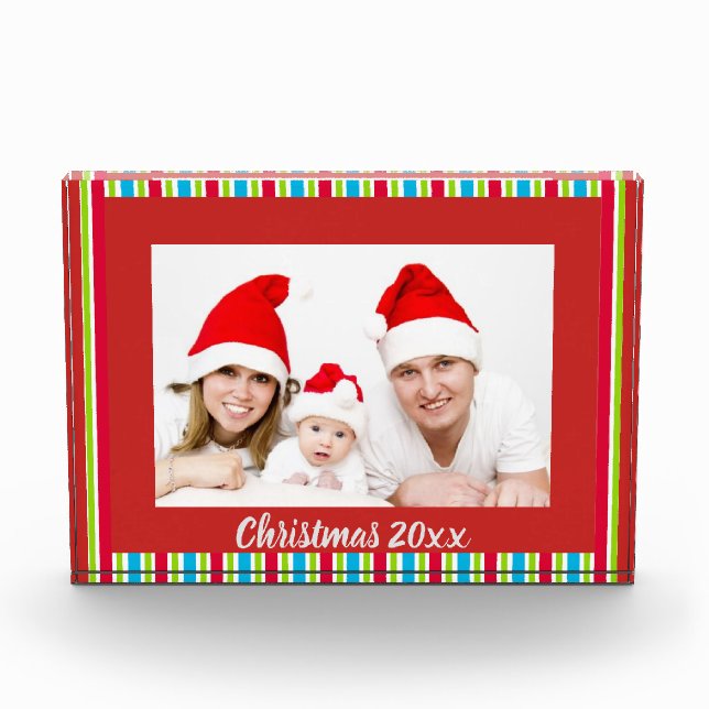 Christmas with Year Favorite Family Photograph Photo Block (Front)