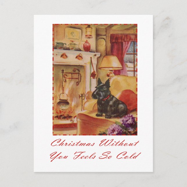 christmas without you feels so cold holiday postcard (Front)