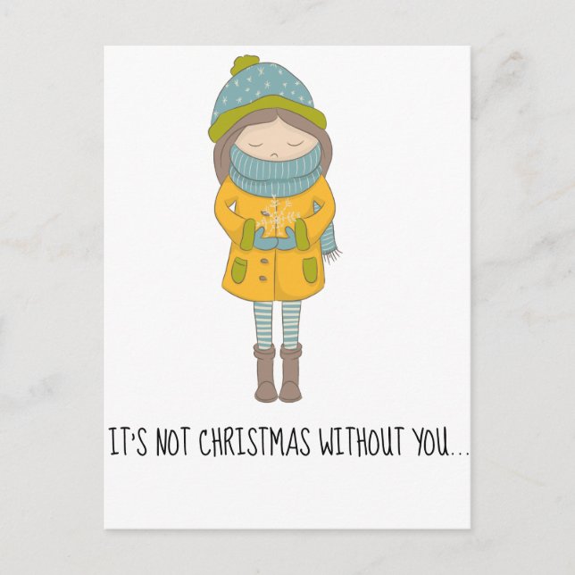 Christmas Without You Holiday Postcard (Front)