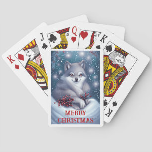 Christmas Wolf - Playing Cards