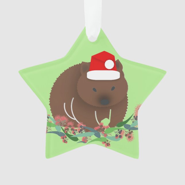 Christmas Wombat Ornament (Front)