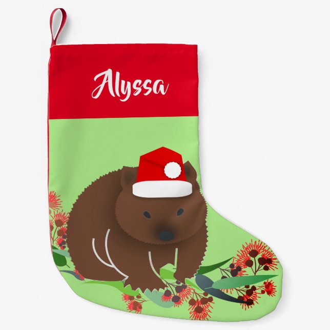 Christmas Wombat Small Christmas Stocking (Front)