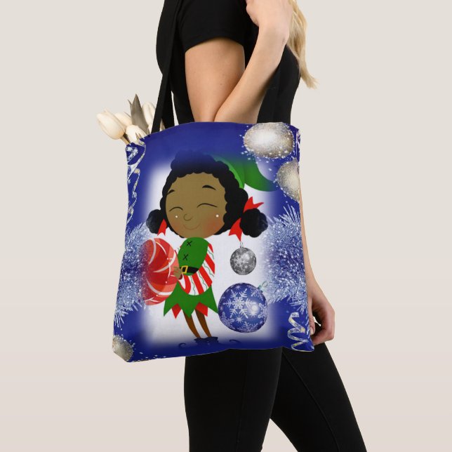 Christmas Women's Tote Bags, Elf Bag (Close Up)