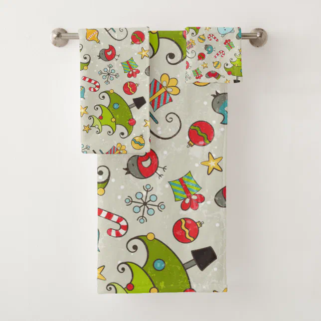 Christmas Wonderland Fun Bath Towel Set Zazzle