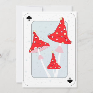 Christmas Wonderland magic mushrooms Holiday Card