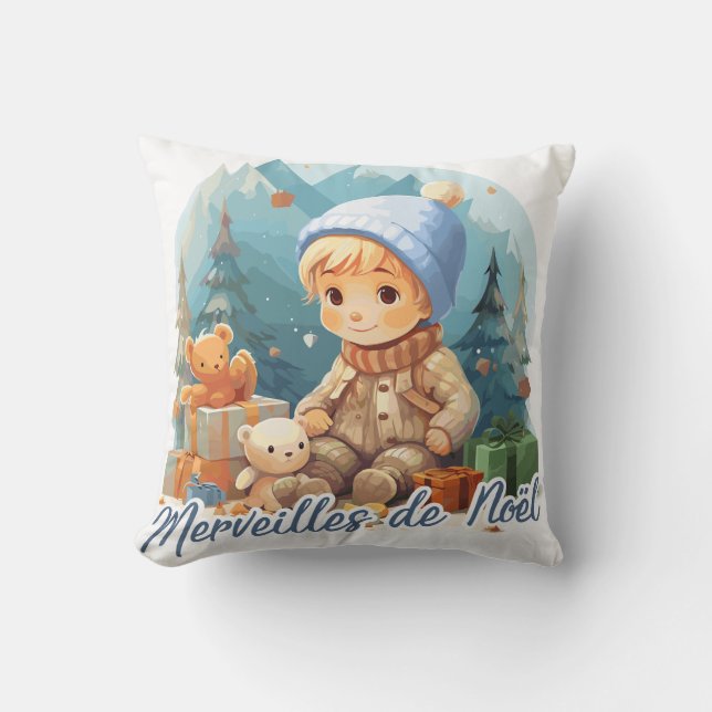 Christmas Wonders Throw Pillow (Front)