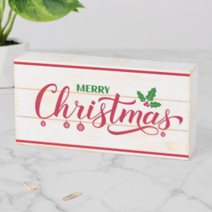 Christmas Wood Art Wooden Box Sign