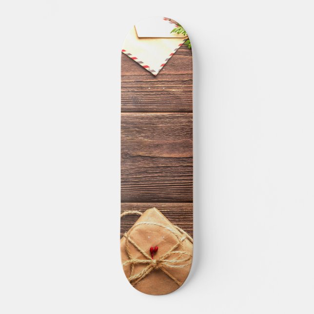 Christmas Wood Scene Skateboard (Front)