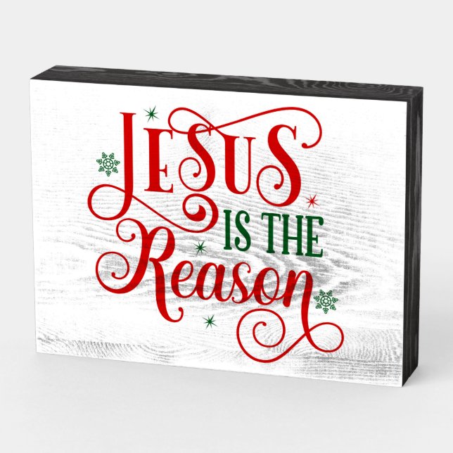 Christmas Wooden Box Sign (Angled Horizontal)
