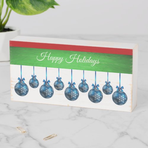 Christmas Wooden Box Sign Happy Holidays