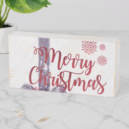 Christmas Wooden Box Sign Merry Christmas