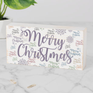 Christmas Wooden Box Sign, Merry Christmas