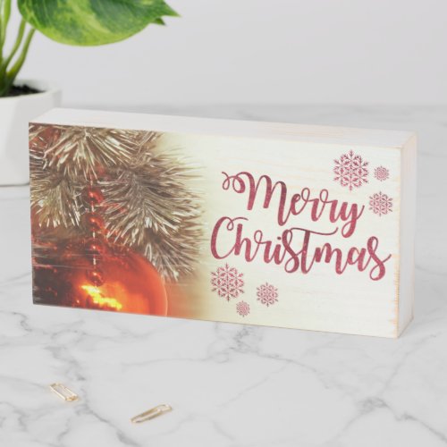 Christmas Wooden Box Sign Merry Christmas