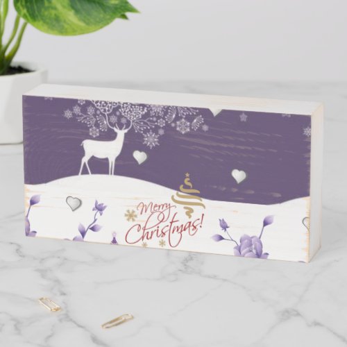 Christmas Wooden Box Sign Merry Christmas