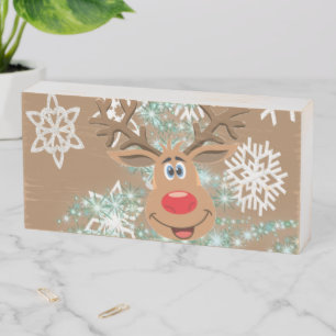 Christmas Wooden Box Sign, Reindeer