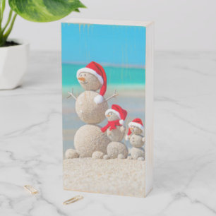 Christmas Wooden Box Sign, Snowman