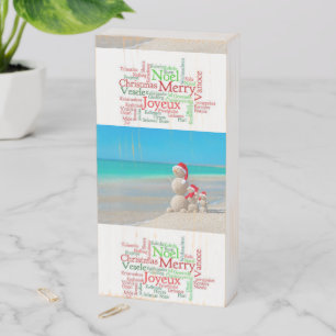 Christmas Wooden Box Sign, Snowman