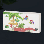 Christmas Wooden Box Sign, Summer Beach Santa<br><div class="desc">Christmas Wooden Box Sign 

This customized Christmas wooden box sign,  will enhance the beauty of your home. 
Your loved one will cherish it and think of you each and every time they walk pass it.


Something for everyone,  Maria lurdis afonso,  
https://www.zazzle.com/succeedinbeautybarb</div>
