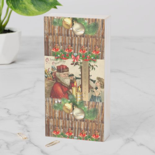Christmas Wooden Box Sign Vintage
