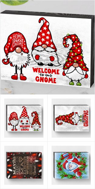 Christmas Wooden Box Signs 