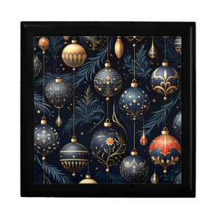 Christmas Wooden Jewelry Keepsake Box