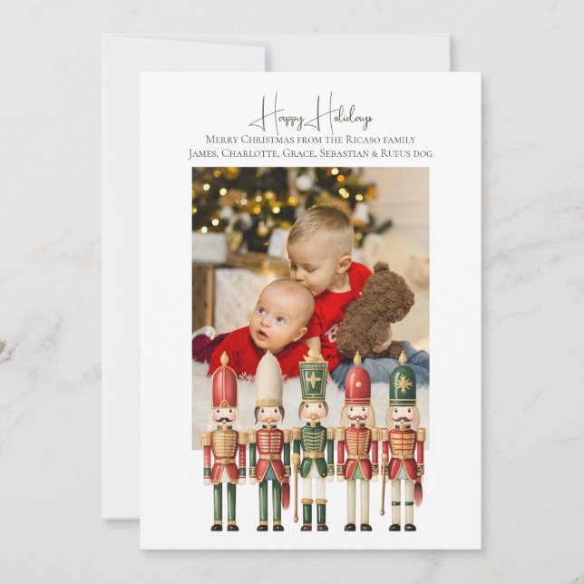  Christmas Wooden Soldiers Photo Template (Front)