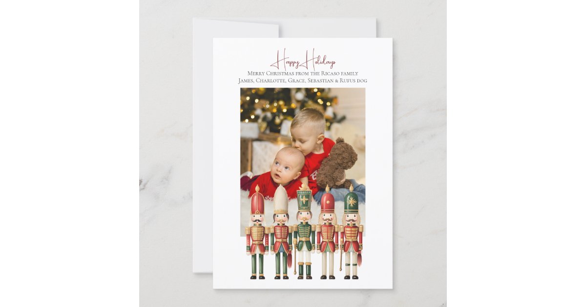 Christmas Wooden Soldiers Photo Template | Zazzle