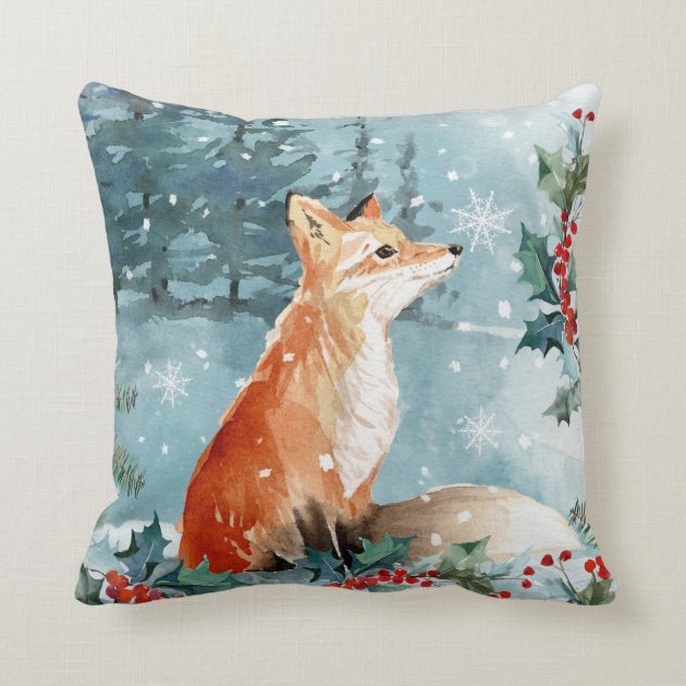 fox throw pillow