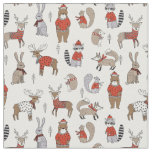 Christmas Woodland Critters Fabric