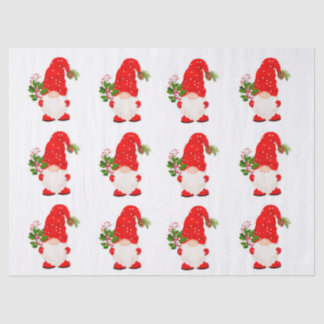 Christmas woodland Gnome Tissue Paper