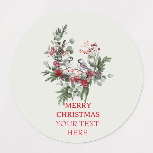 Christmas Woodland Minimalist Simple Holiday 1 Labels