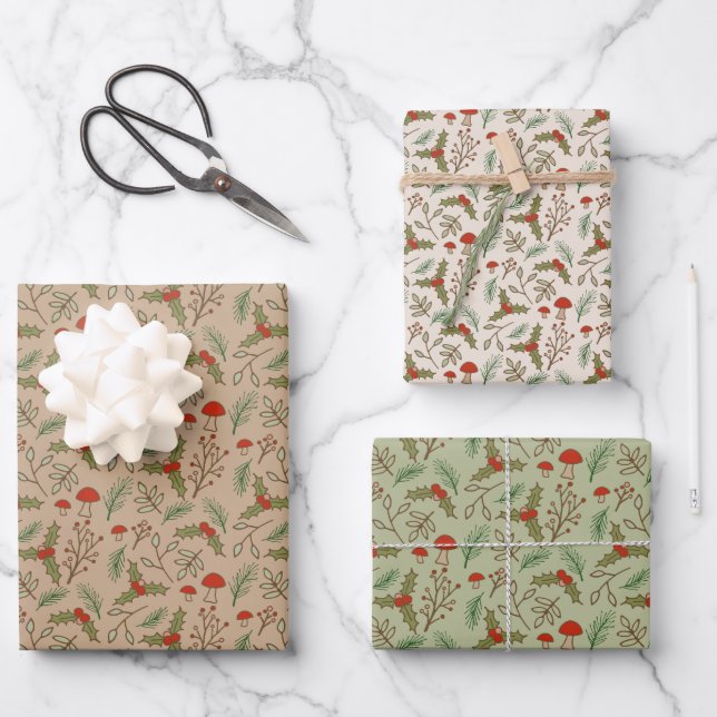 Christmas Woodlands  Wrapping Paper Sheets (Front)