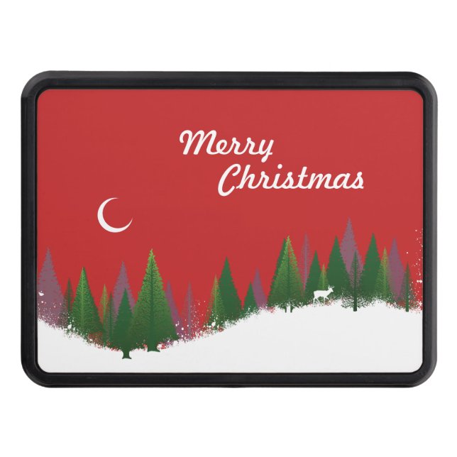 Christmas Woods Scene Hitch Cover (Front)