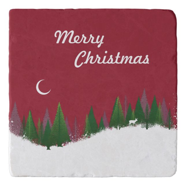 Christmas Woods Scene Trivet (Front)