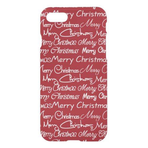 Christmas word art pattern iPhone 7 uncommon case