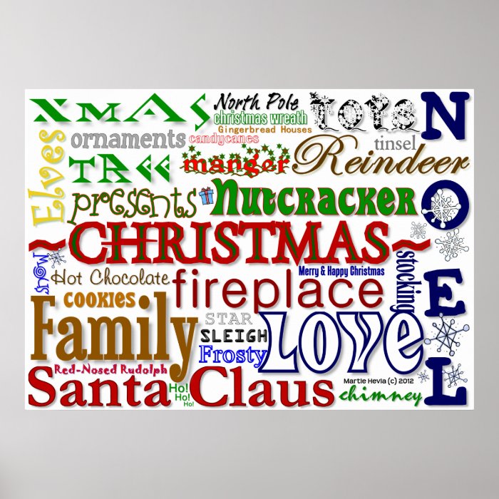 Christmas Word Art Poster