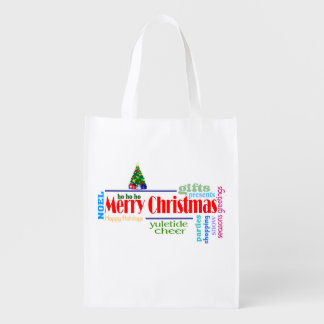 Christmas Word Art Reusable Bag