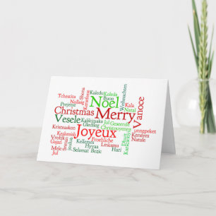 Christmas Word Cloud Holiday Card