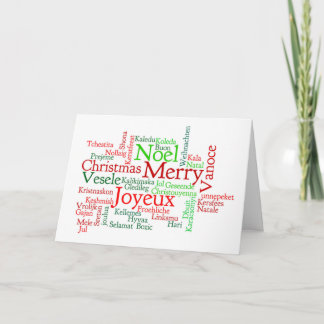 Christmas Word Cloud Holiday Card