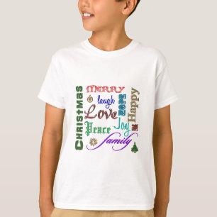 Christmas Word Picture Color T-Shirt