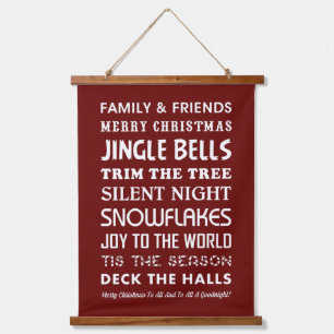 CHRISTMAS WORDS HANGING TAPESTRY