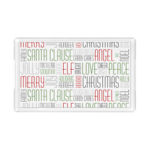 Christmas Words - Holidayzfordayz Acrylic Tray