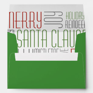Christmas Words - Holidayzfordayz Envelope